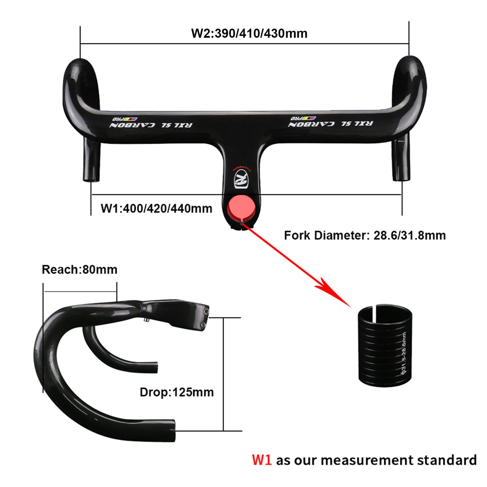 Amazon.co.jp: RXL SL 一体型ドロップハンドル（OD2：28.6mm/31.8mm